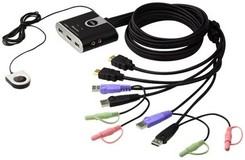 Dataswitch elektr. 1/2 USB/USB/HDMI KVMATEN