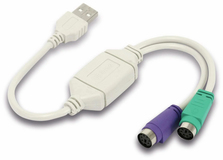 Adapter USB - 2xPS/2für PS/2-Geräte am USB-Port