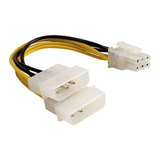 Adapter Stromkabel 2xP-ATA - 6pin PCIePCI-Express-Adapter